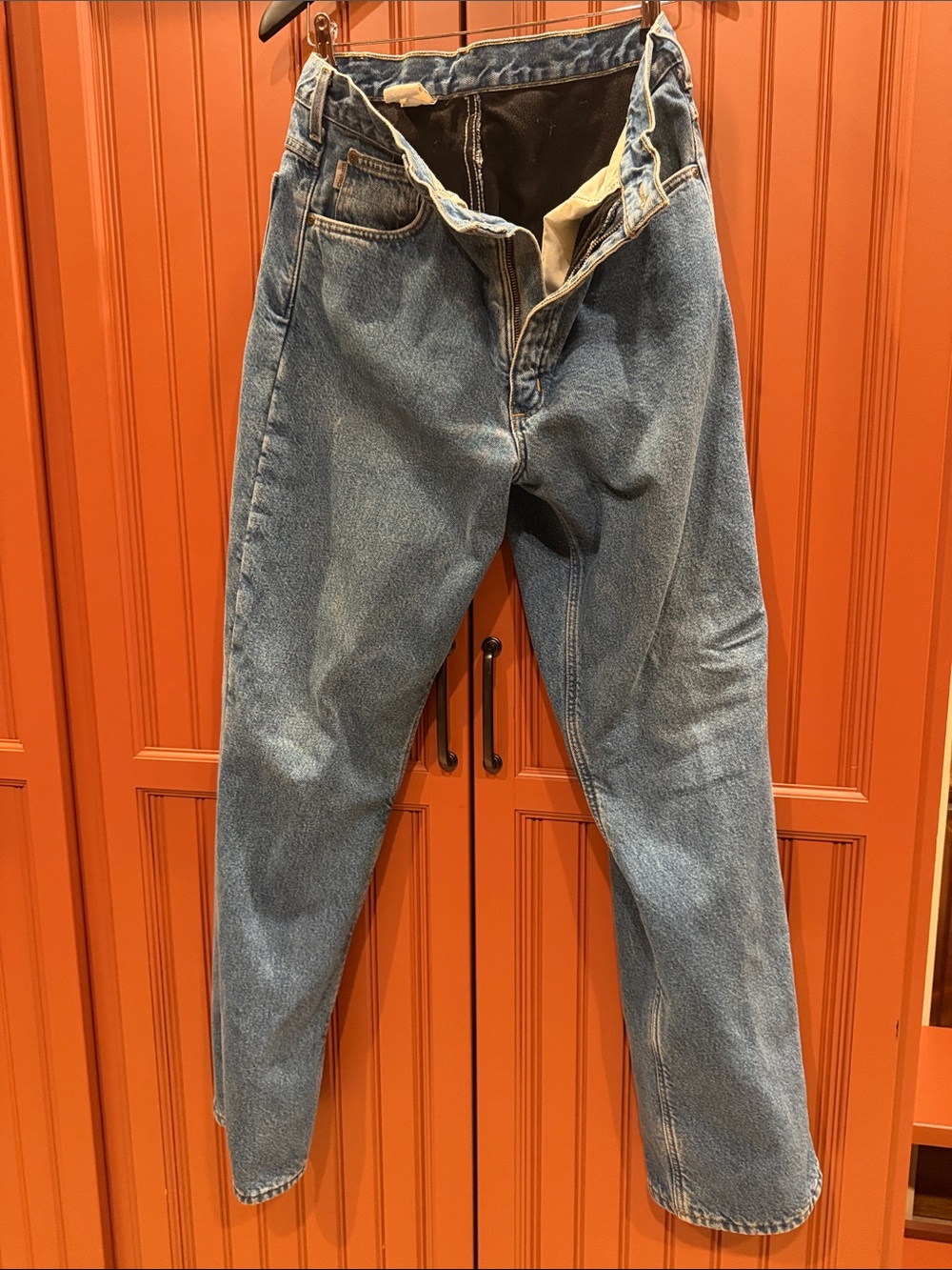 Carhartt fleece lined Men's Blue Jeans - 33x34